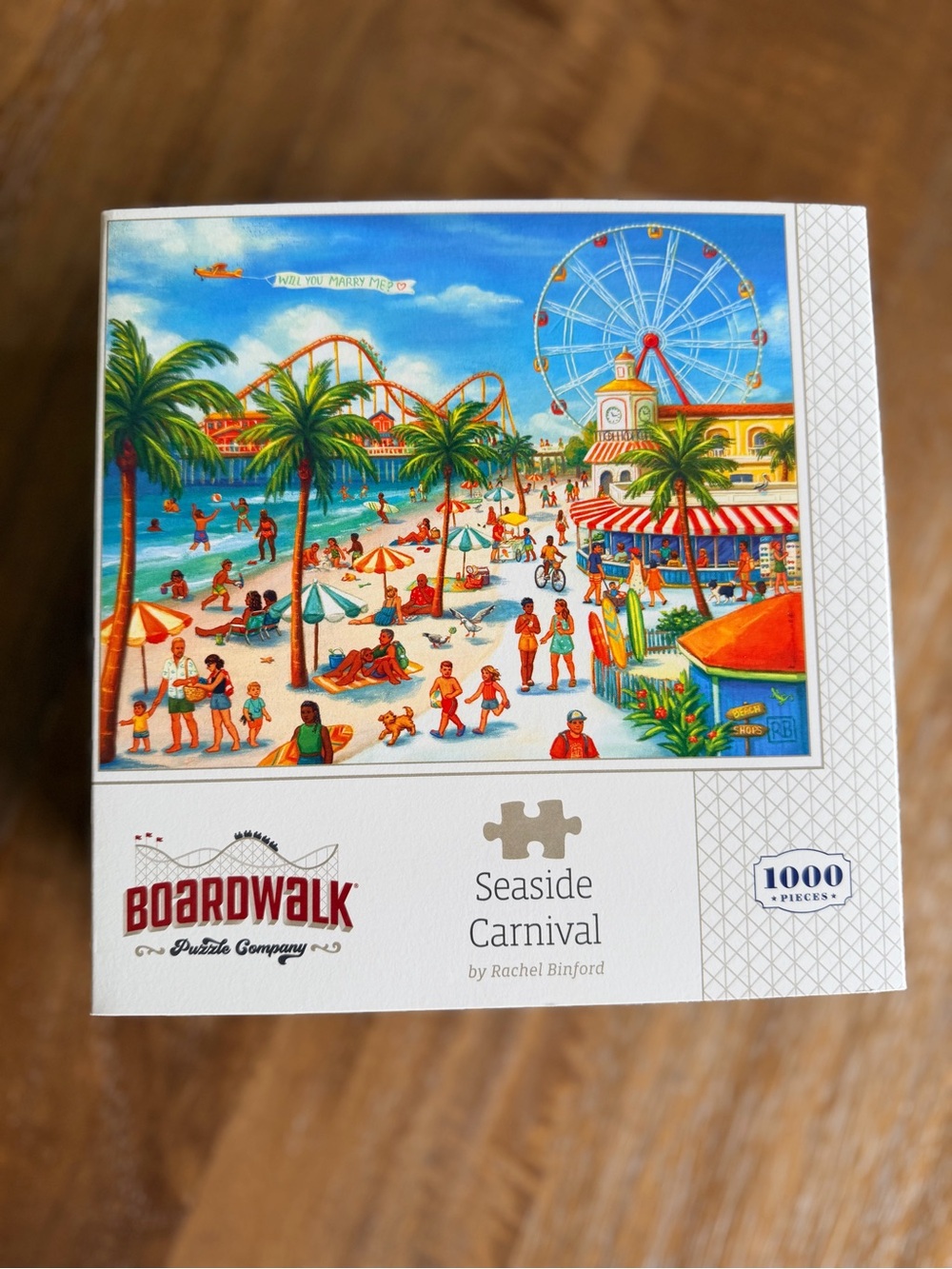Boardwalk Seaside Carnival 1000-Piece Puzzle - Vibrant Blue & Multi Colors